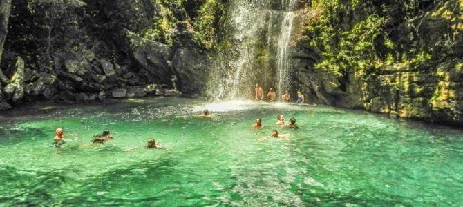 Cachoeira Santa Bárbara na Chapada dos Veadeiros