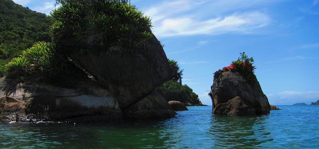 Final da travessia do Saco do Mamanguá (caiaque)